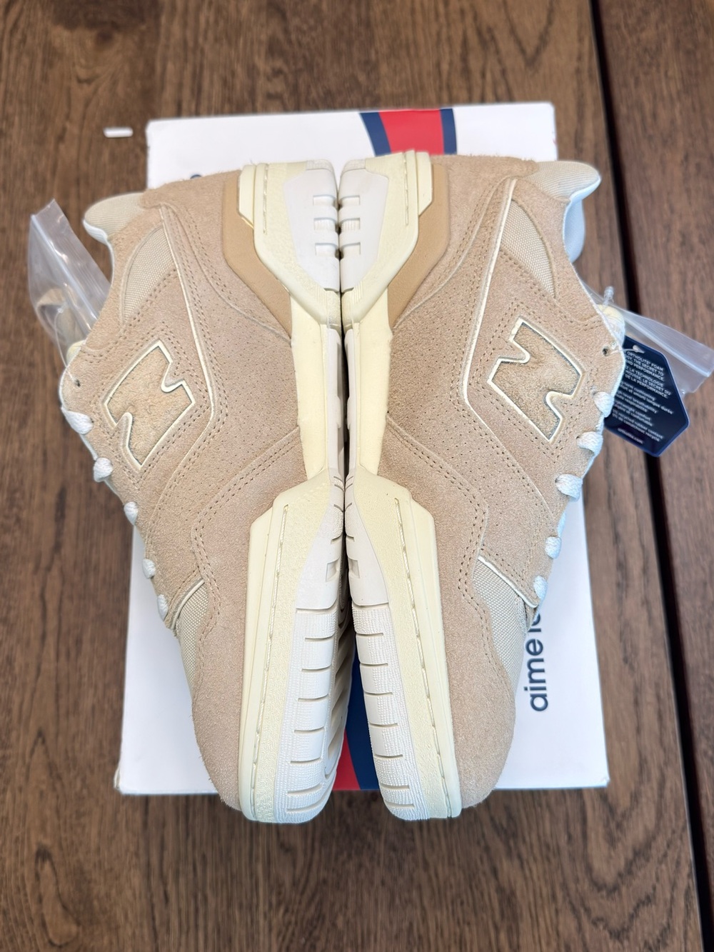 New Balance 550 x Aimé Leon Dore Taupe Suede Warm Sand NIB Men's 8.5 Women's 10